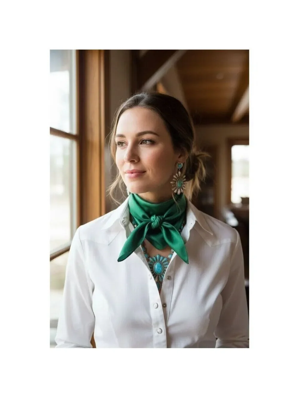 Wild Rag Scarf Green 35x35
